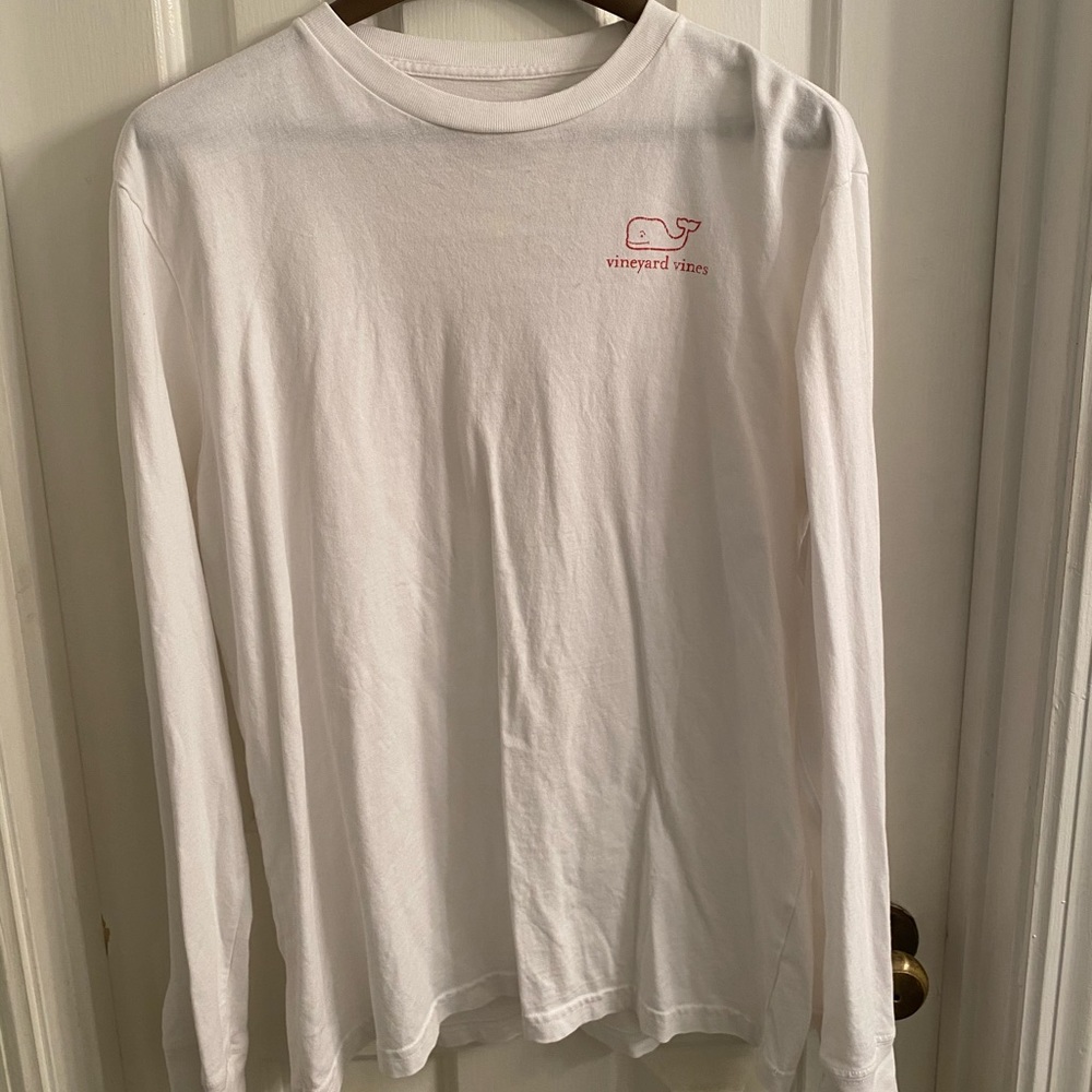 white and red christmas vineyard vines shirt